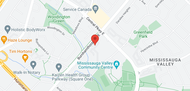 map of 212 -  1300 Mississauga Valley Boulevard